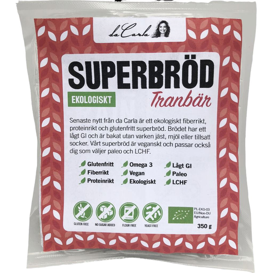 Da Carla Superbröd Tranbär 350 g