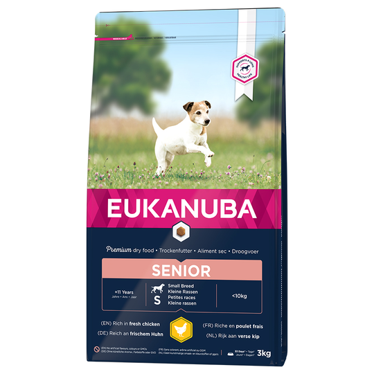 3 kg Eukanuba torrfoder till sparpris! - Caring Senior Small Chicken
