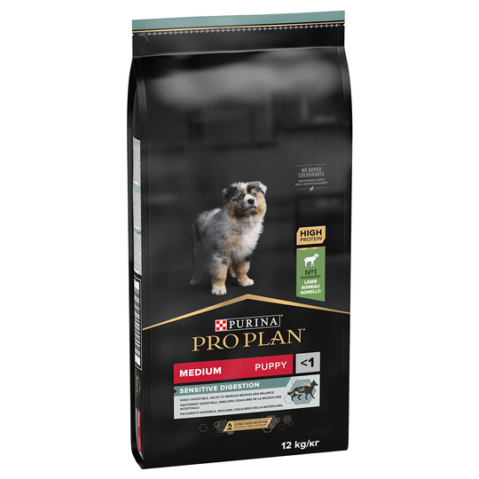 10 kg + 2 kg / 12 kg + 2 kg på köpet! 12 kg / 14 kg Pro Plan - Medium Puppy Lamb & Rice OPTIDIGEST (12 kg)