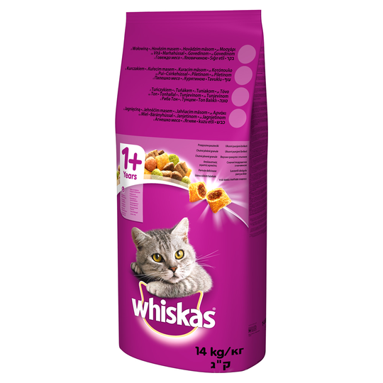 Ekonomipack: Whiskas torrfoder 1+ Tonfisk - (2 x 14 kg)