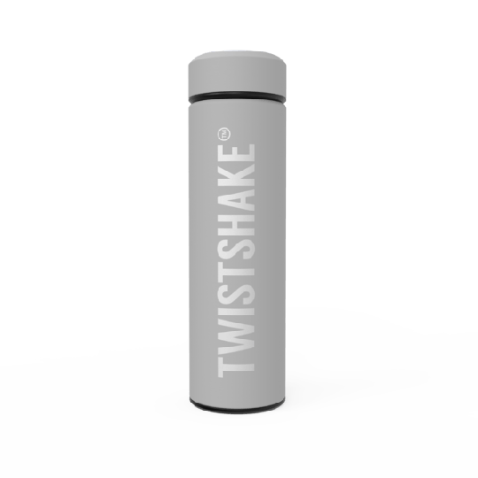 Twistshake Hot or Cold Bottle 420 ml Pastell Grå