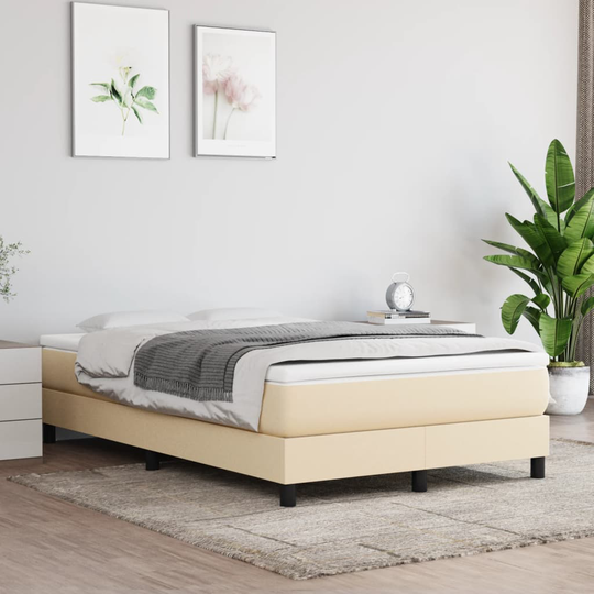 vidaXL Pocketresårmadrass gräddvit 120x200x20 cm tyg