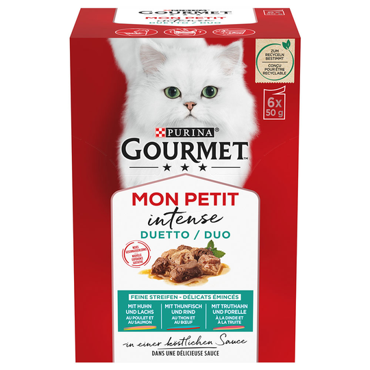 Ekonomipack: Gourmet Mon Petit 24 x 50 g - Duetti: Lax/Kyckling