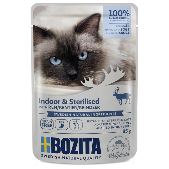 12 x 85 g Bozita Indoor & Sterilised till sparpris! - Ren i sås