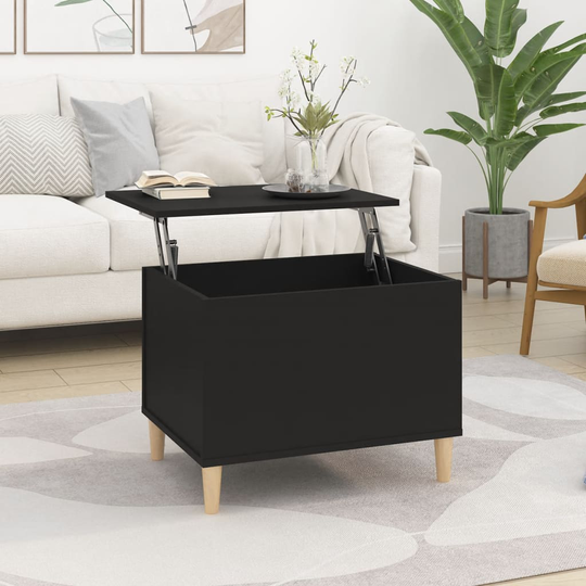 vidaXL Soffbord svart 60x44,5x45 cm konstruerat trä