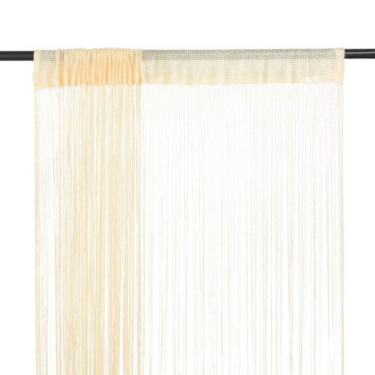 vidaXL Trådgardiner 2 st 140x250 cm gräddvit
