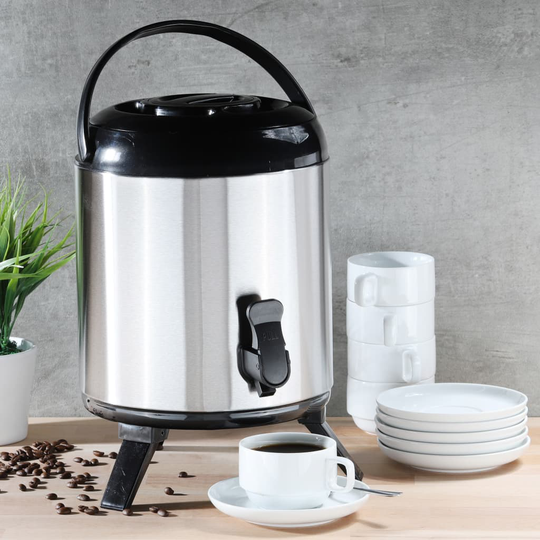HI Termos med kran 8 L 23 cm silver