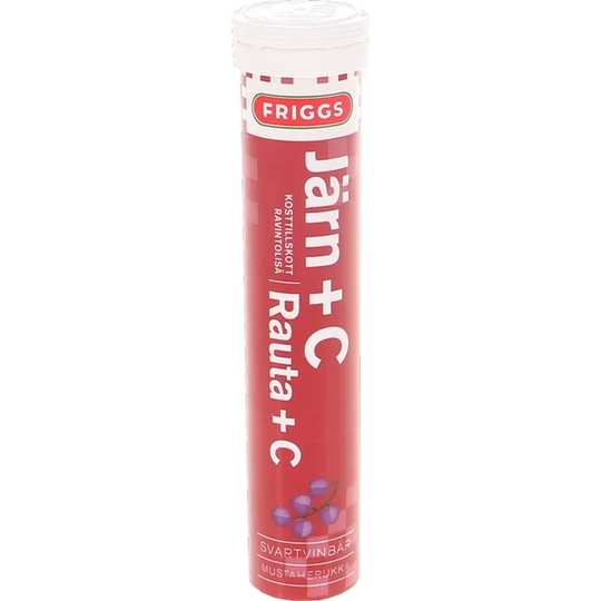 Friggs 2 x Brustabletter Järn+ C-Vitamin Svartvinbär