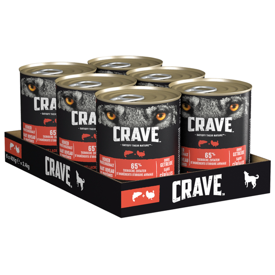 Crave Adult hundfoder 6 x 400 g - Salmon & Turkey