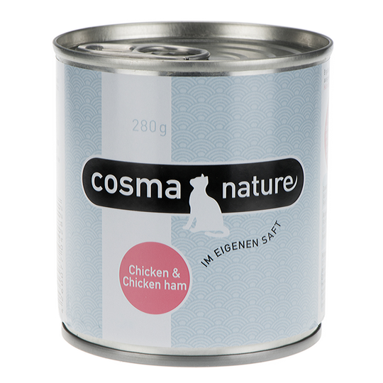 Ekonomipack: Cosma Nature 12 x 280 g - Kyckling & kycklingskinka