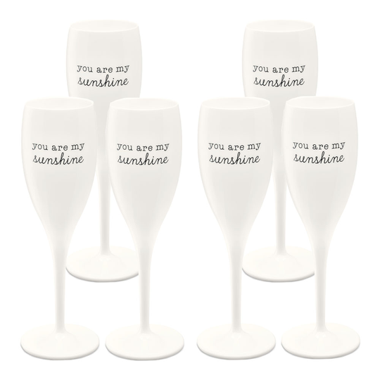 Koziol - Cheers Champagneglas 6-pack: You Are My Sunshine