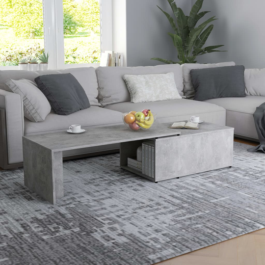 vidaXL Soffbord betonggrå 150x50x35 cm spånskiva