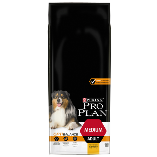 2 kg / 2,5 kg gratis! 14 kg / 16,5 kg PURINA PRO PLAN - Medium Adult OPTIBALANCE (14 + 2,5 kg)