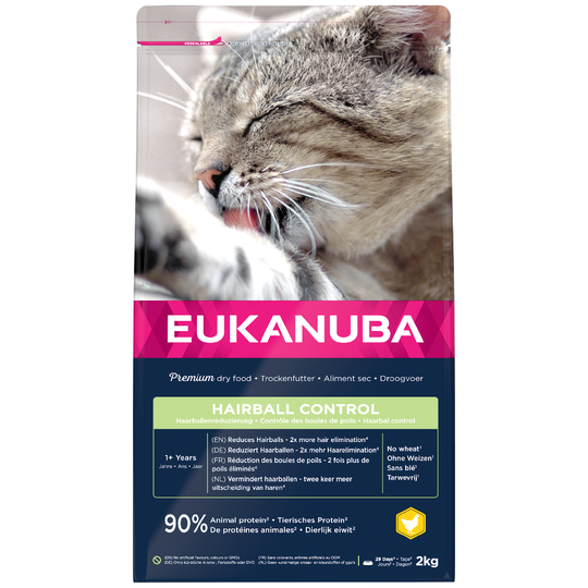 Eukanuba Hairball Control Adult - Ekonomipack: 3 x 2 kg