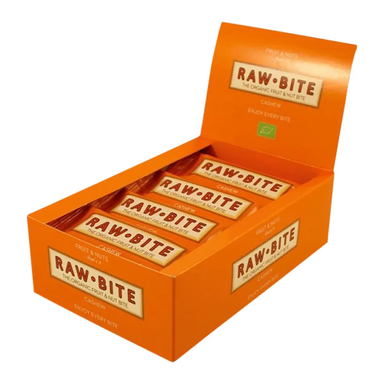 Rawbite Frukt- & Nötbar Cashew, 50 g ekologisk