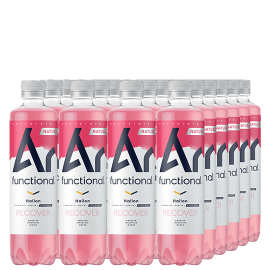 24 x Ár functional, 500 ml, RECOVER Hallon, Koffeinfri