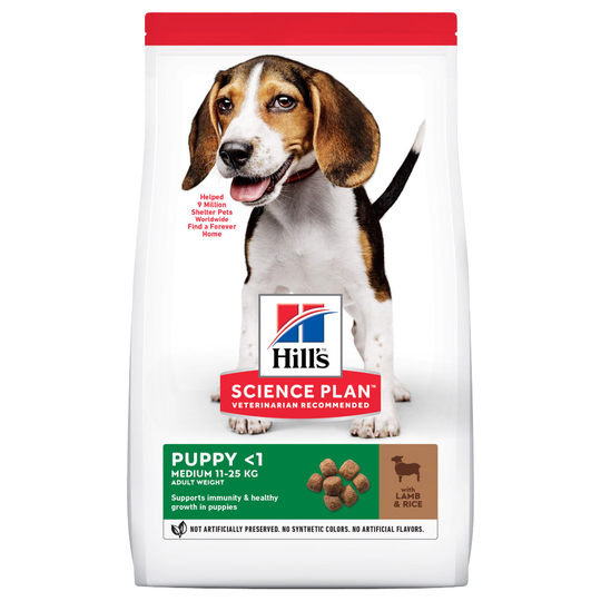 Ekonomipack: 2 x Hill's Science Plan hundfoder - Puppy Medium Lamb & Rice (2 x 14 kg)