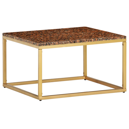 vidaXL Soffbord röd 60x60x35 cm äkta sten med marmorstruktur