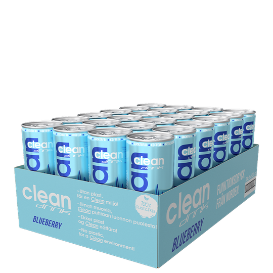 24 x Clean Drink, 330 ml, Blueberry