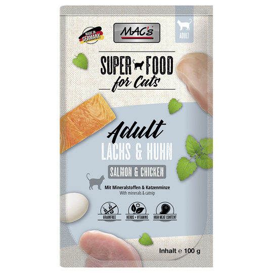 MAC's Cat portionspåse 12 x 100 g - Lax & kyckling