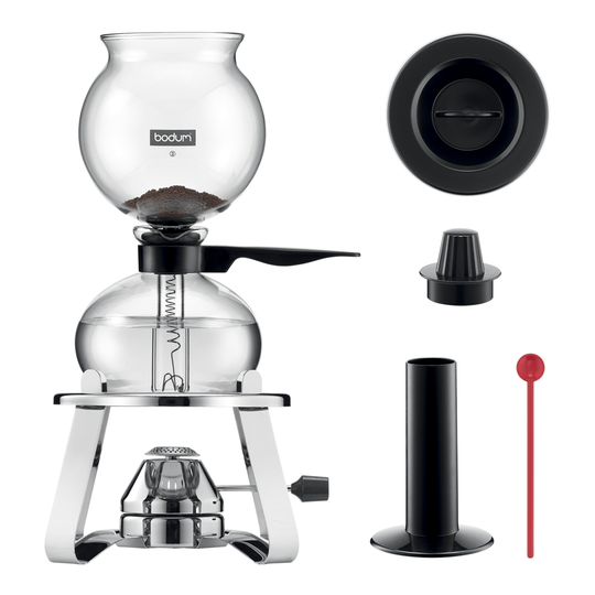 Bodum - Pebo Set Kaffebryggare 8 koppar + Brännare + Tillbehör