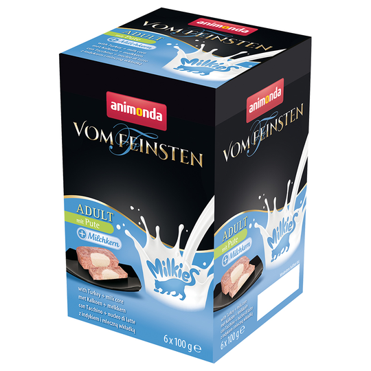 Ekonomipack: Animonda Vom Feinsten Adult Milkies 36 x 100 g - Kalkon & mjölk