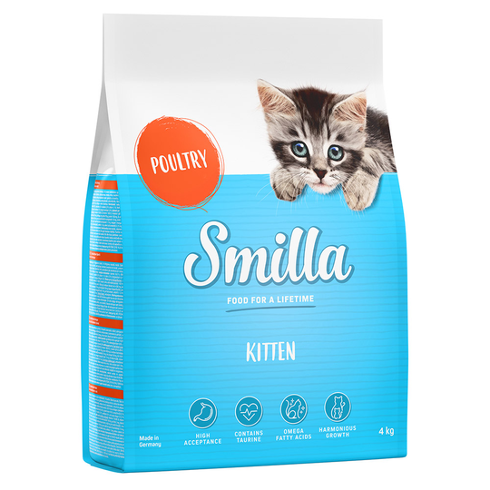 Ekonomipack: 2 x 4 kg Smilla torrfoder - Kitten