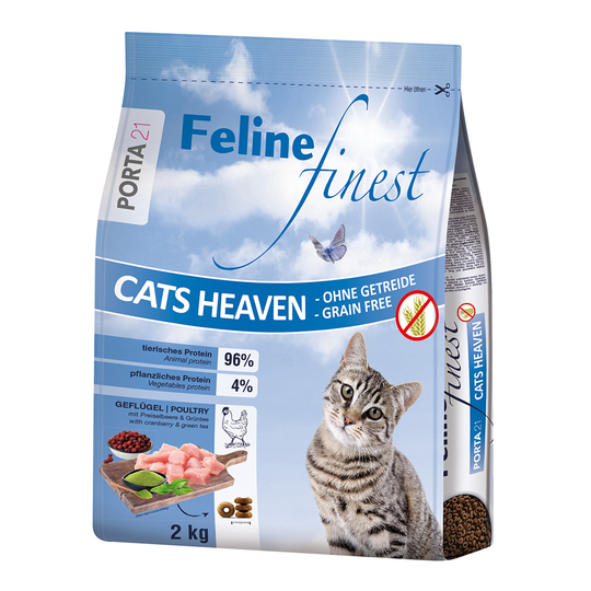 Blandat provpack: Porta 21 Finest kattfoder - Adult Cat, Cats Heaven & Sensible