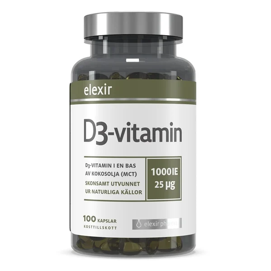 Elexir Pharma Elexir D3 Vitamin 1000IE 100 kapslar