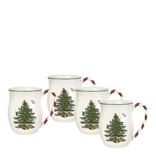 Spode - Christmas Tree Mugg Peppermint 40 cl 4-pack