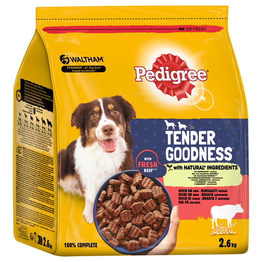 Pedigree Tender Goodness Beef - Ekonomipack: 3 x 2,6 kg