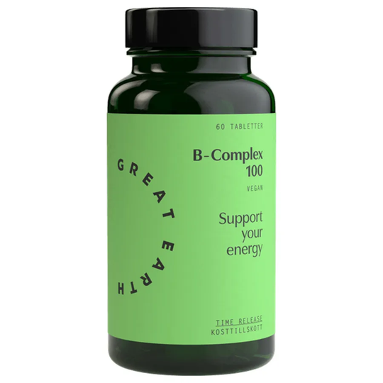 Great Earth B-Komplex 100 mg, 60 tabletter