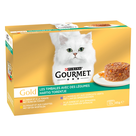 24 + 12 på köpet! 36 x 85 g Gourmet Gold - Raffinerad Ragout: - Mix med grönsaker