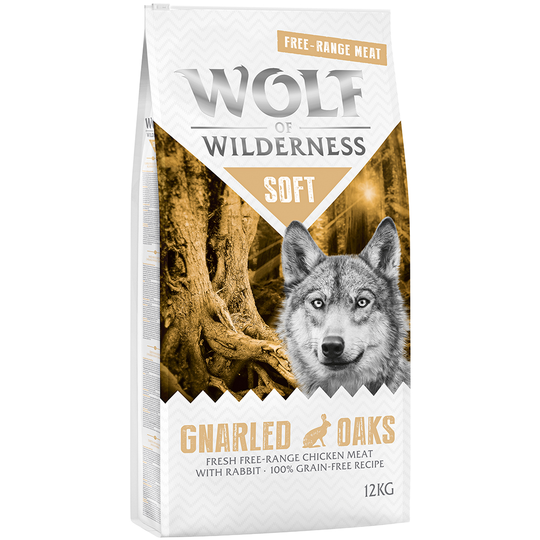 Wolf of Wilderness Soft - Gnarled Oaks - Free Range - Chicken & Rabbit - Ekonomipack: 2 x 12 kg