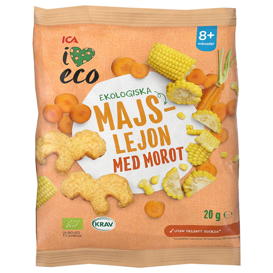 ICA I Love Eco Barnsnacks Lejon Morot 20 g