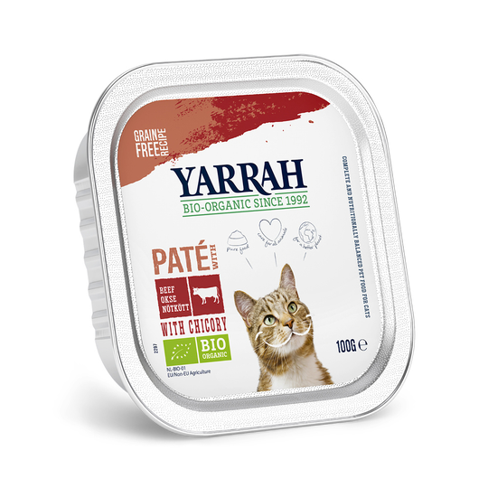6 x 100 g Yarrah Organic Paté / Chunks till sparpris! - Paté: Eko-nötkött med eko-cikoria