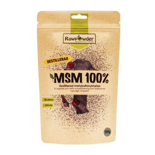 Rawpowder MSM 100% destillerad, 500g