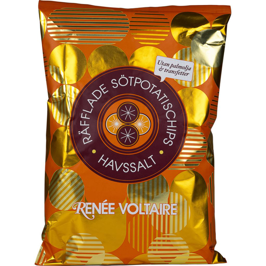 Renée Voltaire Räfflade Sötpotatischips Havssalt 125 g