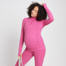 MP Women's Power Maternity 1/4 Zip - Sangria/röd - XXS
