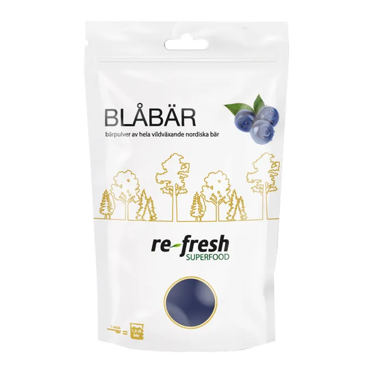 Re-fresh Superfood Blåbärspulver, 125g