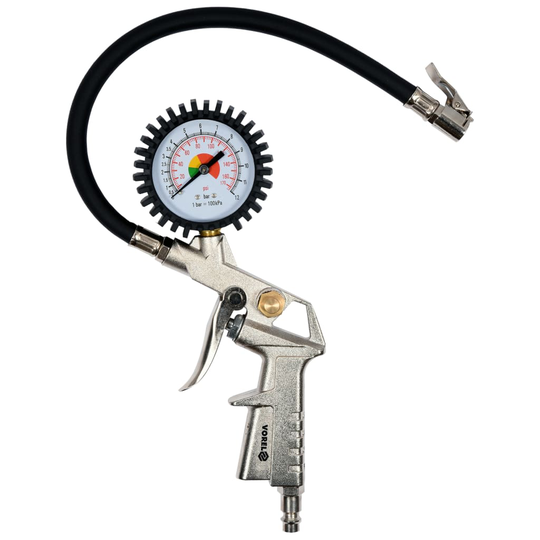 VOREL Däckpump med manometer