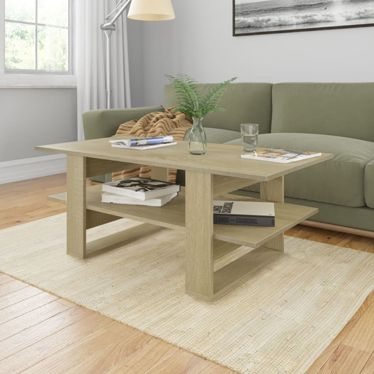 vidaXL Soffbord sonoma-ek 110x55x42 cm spånskiva