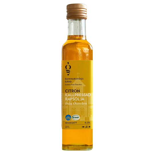 Gunnarshögs Gård Extra Fin Smaksatt Rapsolja Citron, 250 ml ekologisk
