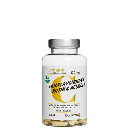 C-vitamin 670mg bioflavonoider, 120 tabletter
