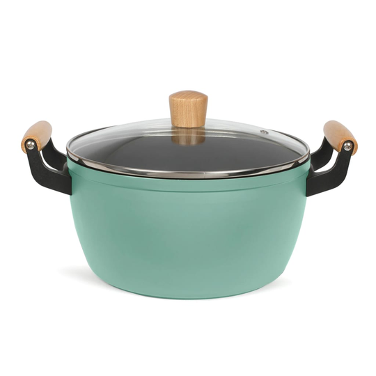 Livoo Gryta med trähandtag 24 cm 5 L grön