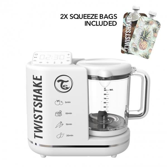 Twistshake 6-i-1 Barnmatsberedare Vit