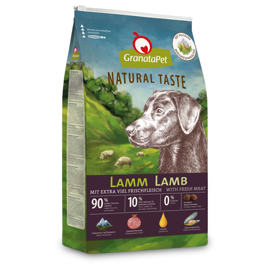 GranataPet Natural Taste Lamm torrfoder - Ekonomipack: 2 x 12 kg