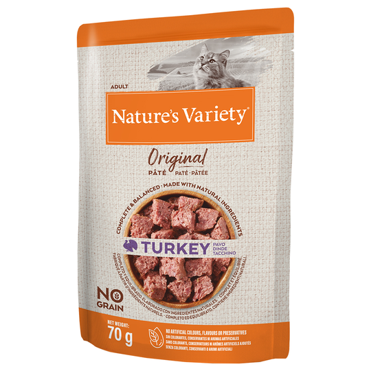 Nature's Variety Original Paté No Grain 12 x 70 g - Kalkon