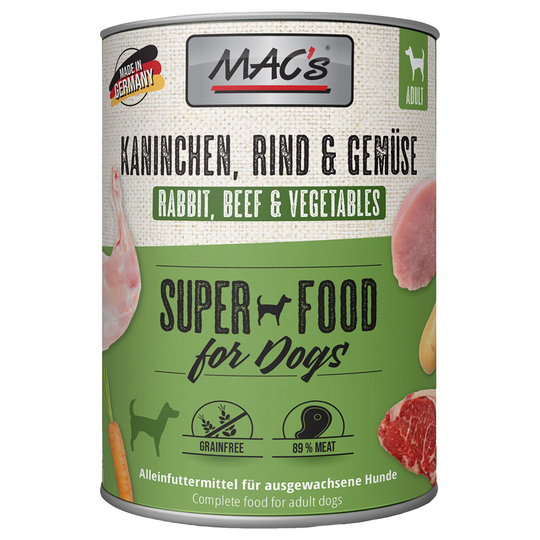 Ekonomipack: MAC's Adult 12 x 800 g - Kanin & grönsaker