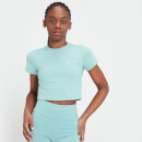 MP Women's Essential Body Fit Crop T-Shirt - Isblå - XL